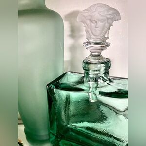 Versace xRosenthal NWT 24%Lead Crystal Wine Stopper Original Box Only Clear left